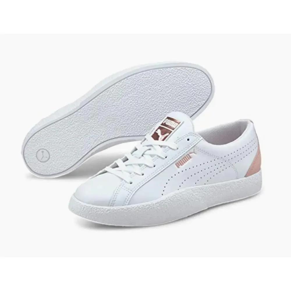 Puma Women's Love Perf White Pink Sneakers Trainers  Size 7.5 Retro Casual